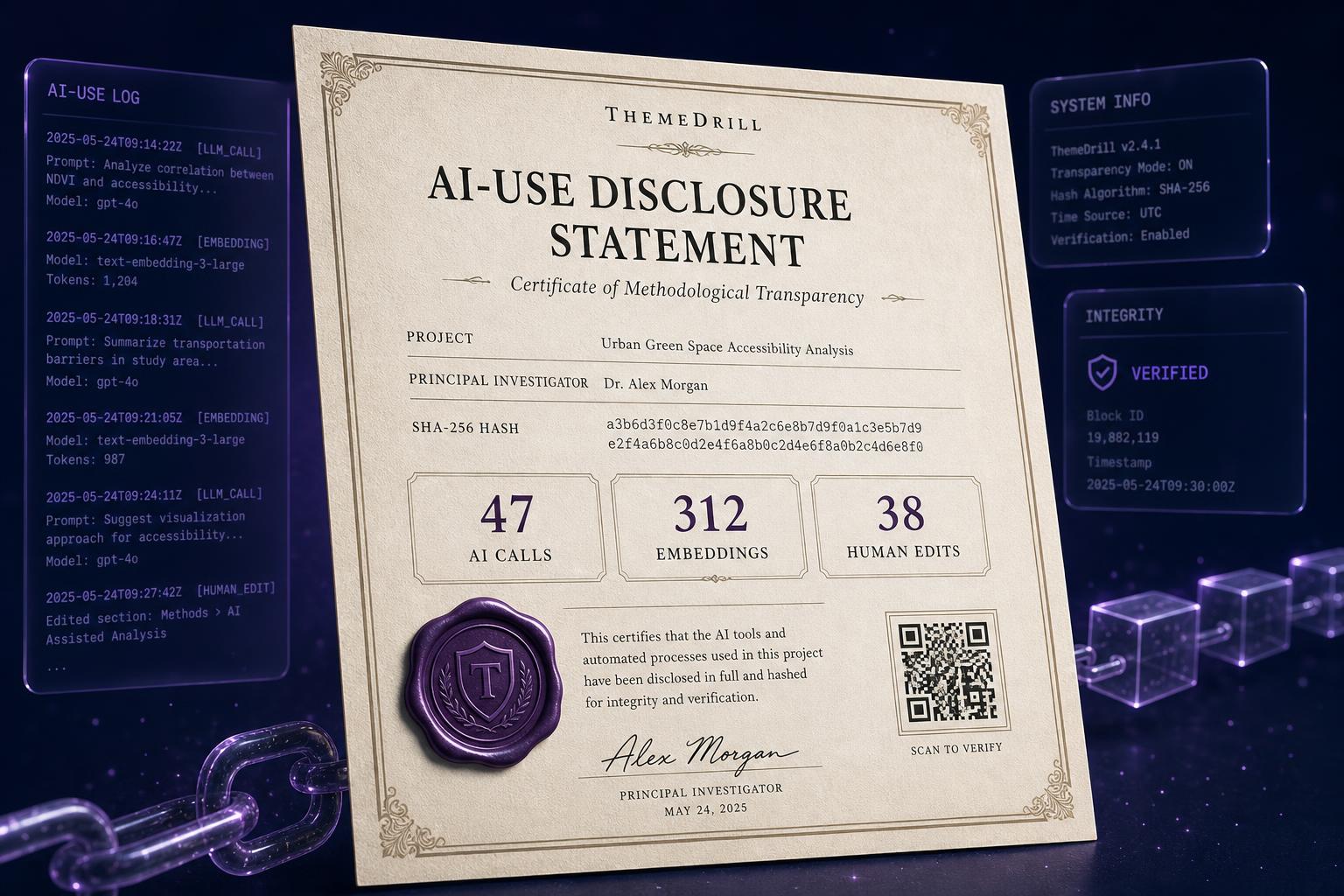 Ai Disclosure Example ThemeDrill | AI-Augmented Research & Insight Platform